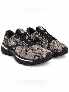 Brooks Adrenaline GTS 23 Womens 6 Gray Black Print Stability Running Shoes